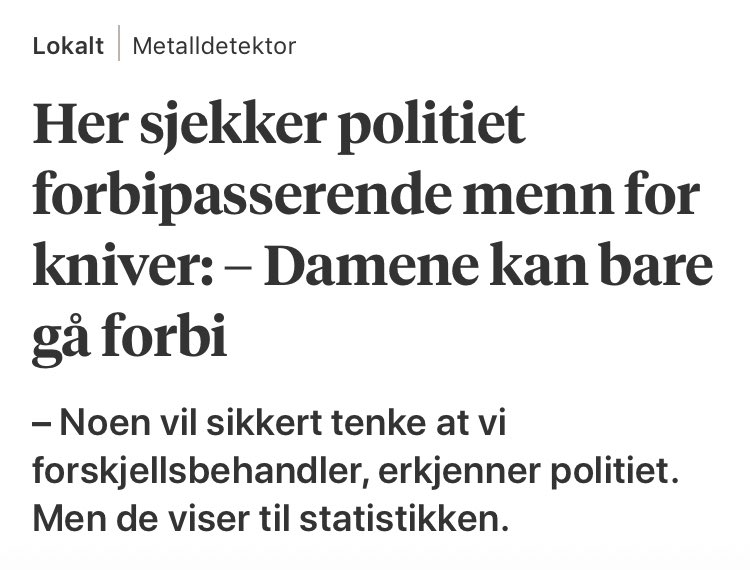 Noen vil tenke at politiet forskjellsbehandler, ja.