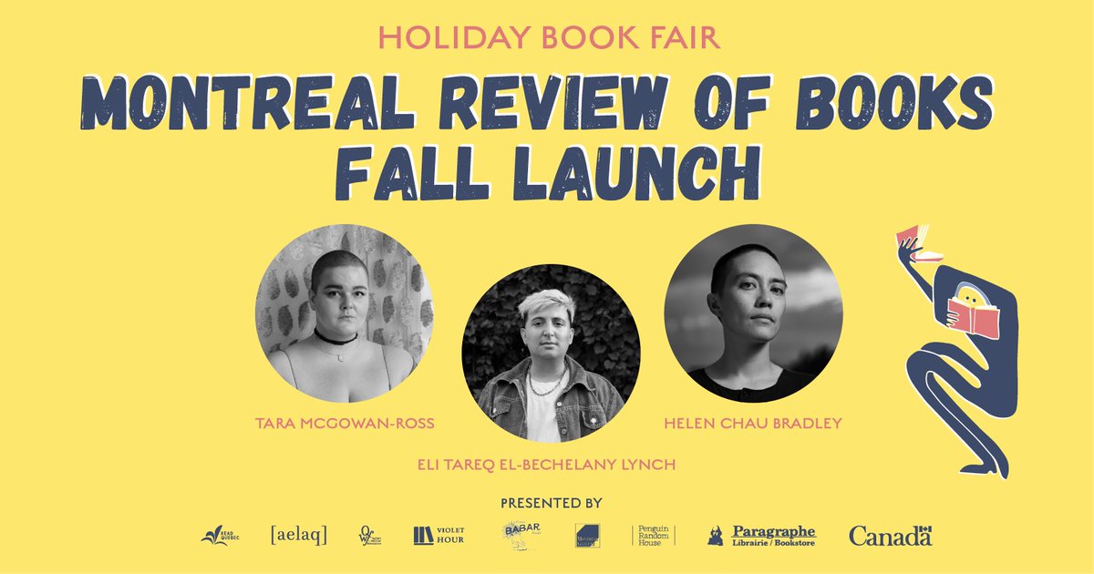 dundurnpress's tweet photo. Join @MtlReviewofBks for their Fall Issue launch on Nov. 16th both in-person and online @AtwaterLibrary with readings from @notesofacroc, @theonlyelitareq, and @girthgirl! 

Get all the details here: https://t.co/zg1Ke2XyfE 

#falllaunch #books #authors https://t.co/2lkIoB1h5l
