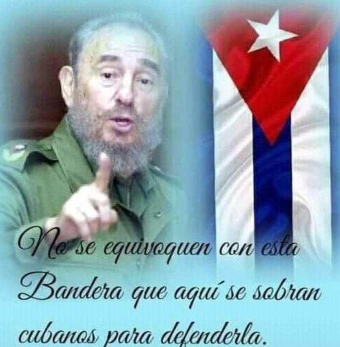Desde Venezuela la tierra de Simón Bolívar y Hugo Chávez .

       Apoyo absoluto a Cuba, tierra Solidaria y Revolucionaria.

      Los Yanquis, no pudieron ni podrán, arrodillar a la tierra de hombres y Mujeres dignas.

#PatriaoMuerte
#CubaRevolucionaria