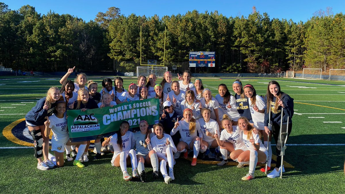 RU_Eagles's tweet photo. 🚨REINHARDT WOMENS SOCCER ARE AAC CONFERENCE CHAMPIONS 

Thank you to everyone who came out and supported the Eagles! 🦅 #ALLIN https://t.co/0DPFhsurHY