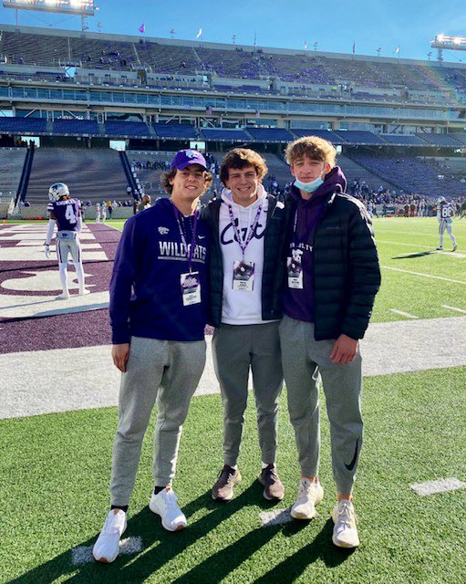 TopSpeedLLC's tweet image. #TeamTopSpeed athletes @Allerheili1Sean (Mill Valley), @isaackoch35 (Rockhurst) and @NickMatlack4 (Olathe East) on the sidelines for their recruiting visit during K-State’s win over WVU today.

Nick’s big brother @nmatlack1 with a sack for KSU today along w/ multiple QB hurries