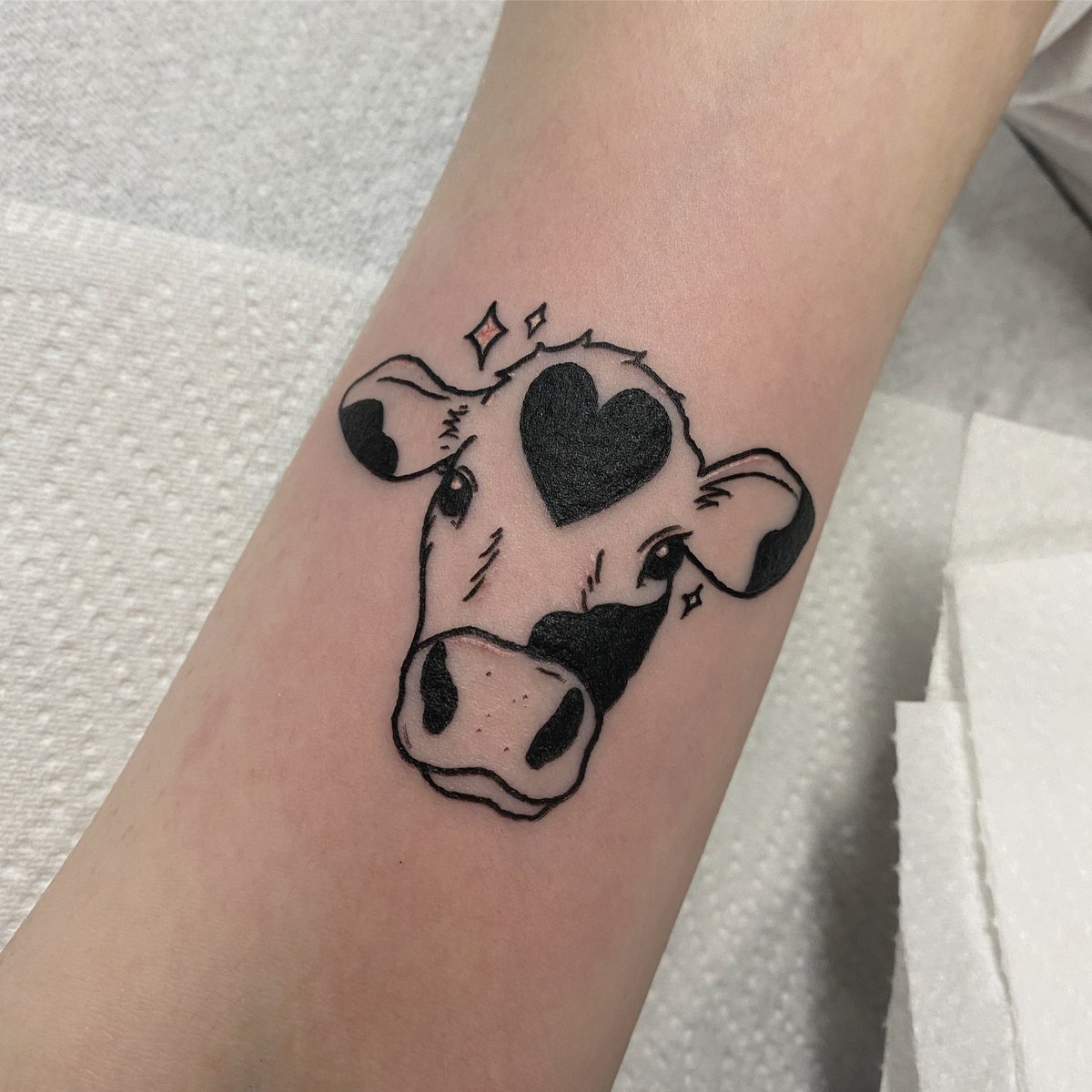 Watercolor Cow Tattoo  Cow tattoo Farm tattoo Body art tattoos