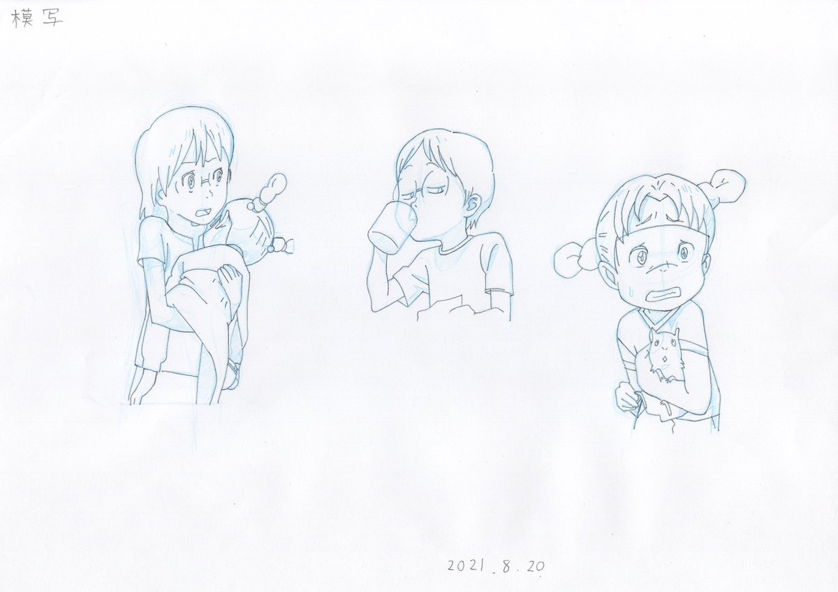 電脳コイル原画集の模写。 電脳コイル 生原画A16 コイルは好きなアニメ