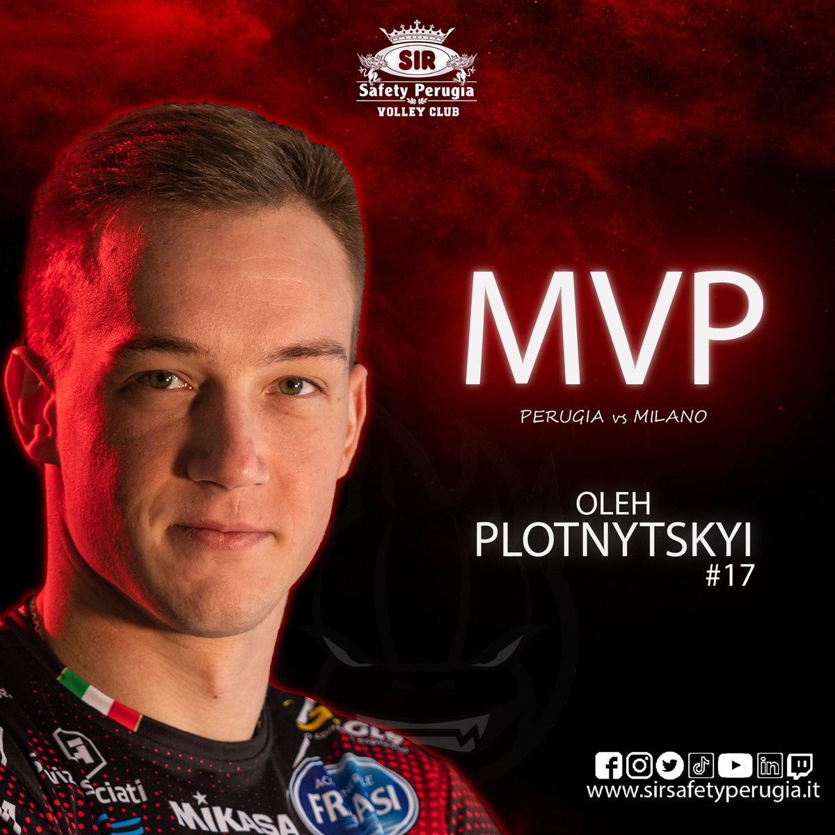 SIRVolleyPG's tweet photo. MVP 🎖
▪️ 8 points
▪️ 5 Ace
▪️ 1 Monster Blocks

Boom Boom Oleh! 🔥

#goSir #BlockDevils #volleyball #SuperLega https://t.co/bee7QeqbuN