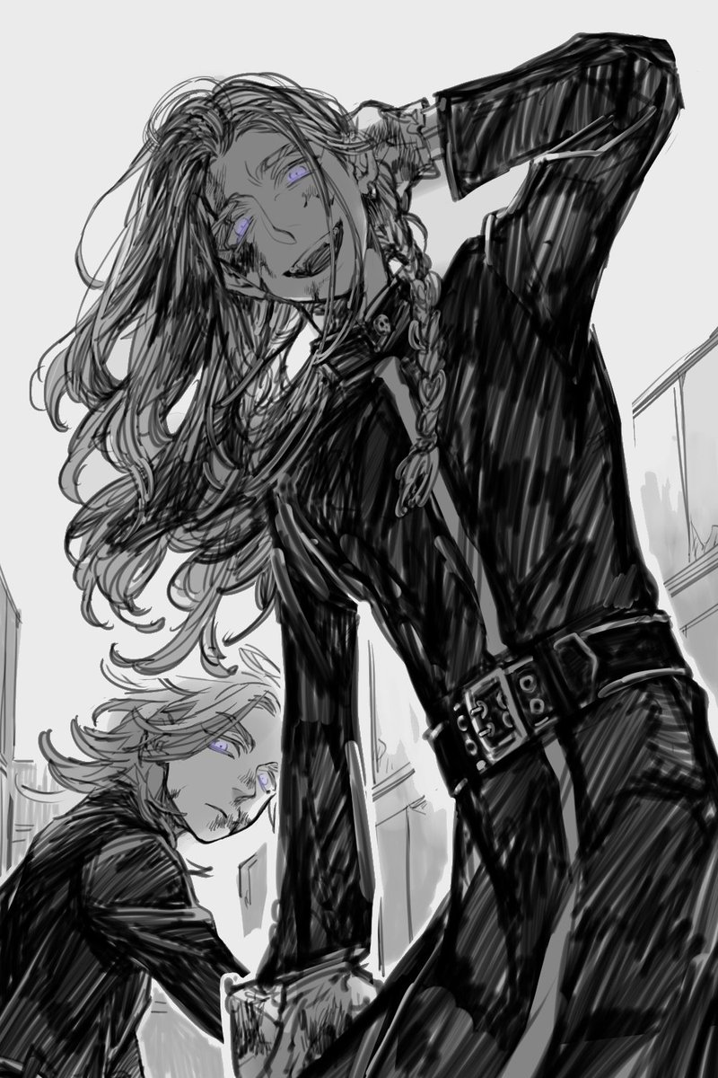 蘭竜 竜胆の髪型メモと無茶を言う蘭ちゃんの絵 蘭竜 元崎の漫画