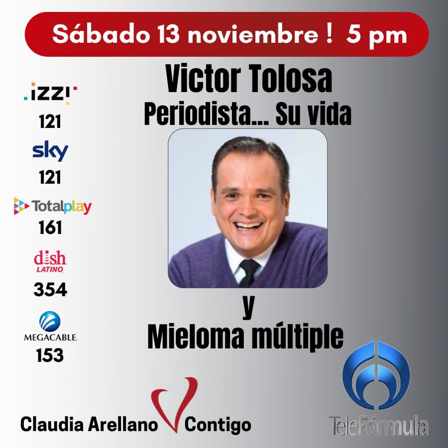 HOY programa muy especial, les invito a compartir a las 5 Pm x Teleformula. Mi queridísisimo Tulus!Trayectoria, incluyendo #Tempranito y más! 👍<a href="/Victolosa/">Victor Tolosa</a>
<a href="/BMBettyMonroe/">Betty Monroe</a>
<a href="/alexblanco23/">Alex Blanco</a>
<a href="/anettemicheltv/">Anette Michel</a>
<a href="/alantacher/">Alan Tacher</a>
<a href="/vicsota/">Victorina Sota Peña</a>
<a href="/MarioGuerrero1/">Mario Guerrero</a>
<a href="/martinolimx/">Christian Martinoli 🐳</a>
<a href="/Kaffievillano/">Álex Kaffie</a>
<a href="/MaraCastaneda/">Mara Patricia Castañeda Millán</a>