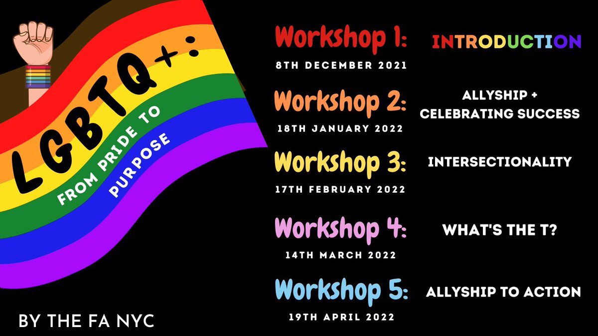 Want to know more before you sign up for our educational series? Here are the different topics we will be covering!

Click here to sign up and hear about all of this, and more: bit.ly/PridetoPurpose

#NYCEducationalSeries