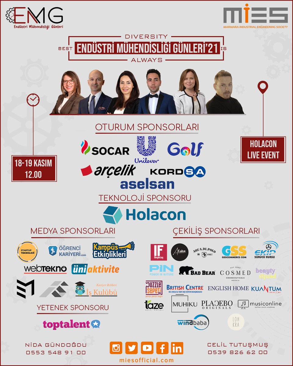 emgmies's tweet photo. #DiversityIsAlwaysBest

Dünyadan ve Türkiye'den çeşitli firmaların, alanında uzman endüstri mühendisi konuşmacılarıyla EMG’21 seni bekliyor!

Son Kayıt Tarihi: 17 Kasım 🚨

Hemen Ücretsiz Kaydol! Link Bio’da! 👆

📆 18-19 Kasım 2021
⏱ 12.00
📍 Holacon Live Event https://t.co/S1gTK93pjp