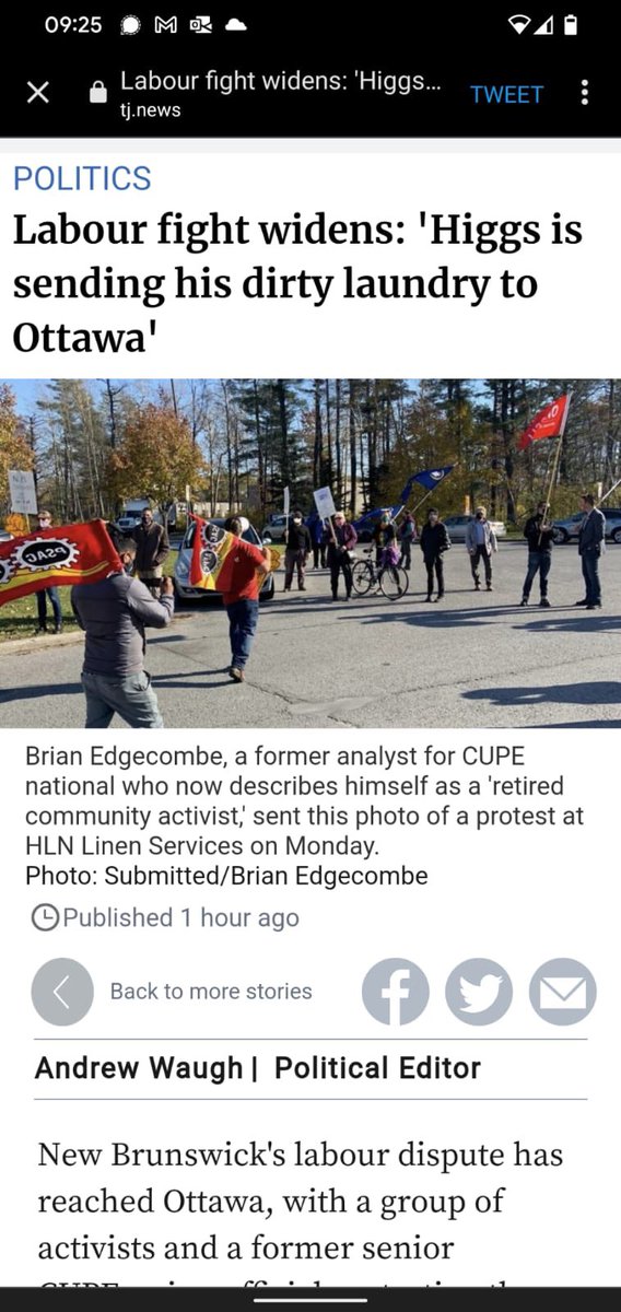 613NBsolidarity's tweet photo. We are now making plans to build our capacity to block the strike-busting trucks that Higgs is sending 1,100 KMS to Ottawa full of his dirty laundry. Tune in to our public meeting, share the notices, and help fight Higgs’ brutality! #canlab #cdnpoli #onpoli @CupeMaritimes https://t.co/1of1ew4usr