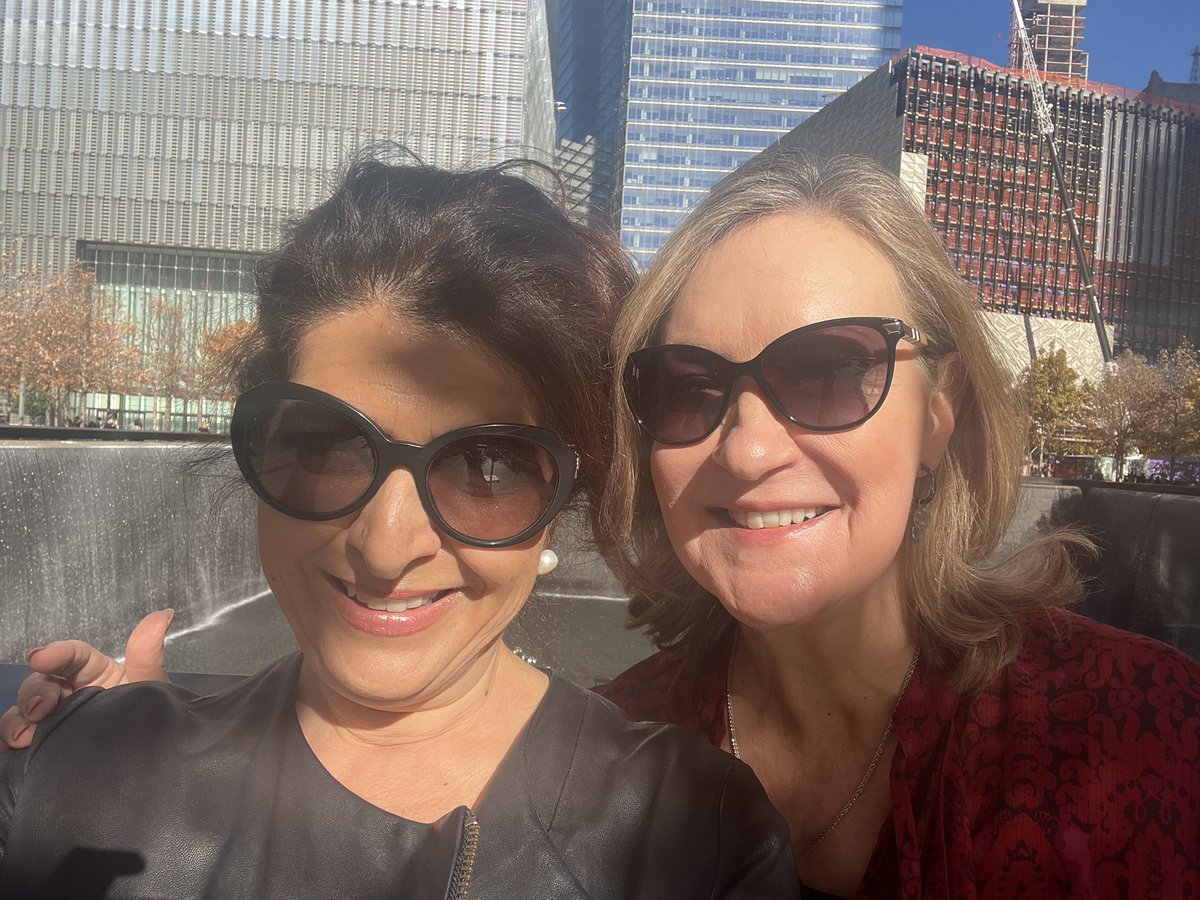 🔥With the dynamic and smart <a href="/HalehModdasser/">Haleh Moddasser</a> in NYC this week. ☀️The walk through the 911 Memorial was peaceful and bittersweet. 👍 We had so many great meetings with the press and other influential people while there. 🎉 congrats on everything, Haleh. ✨