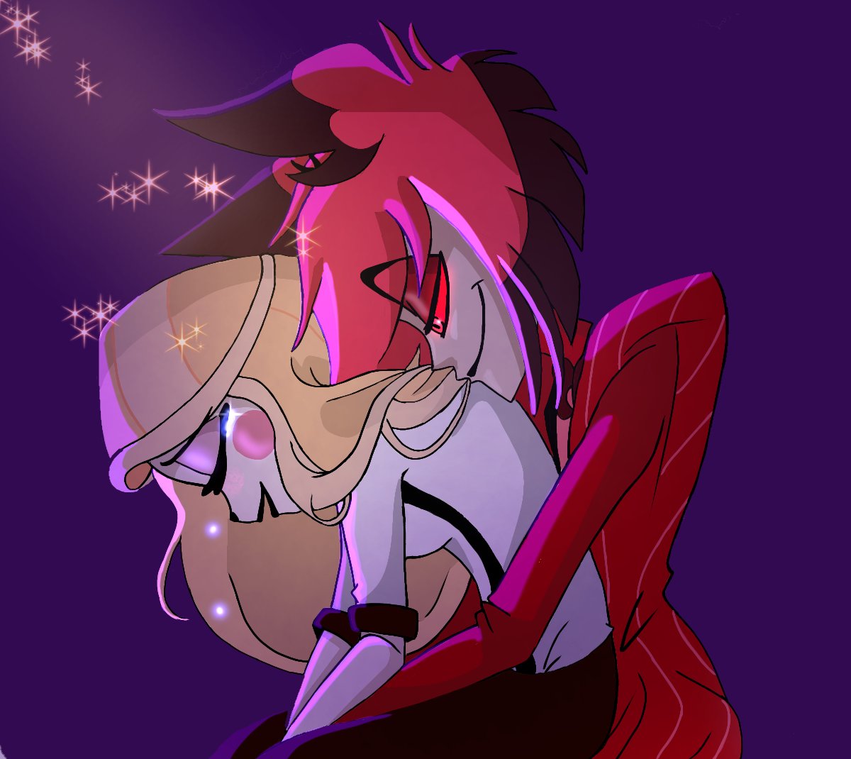 Alastorsart's tweet photo. With you.✨
For all who are suffering, who have anxiety, who can't control sadness...
Light will come soon, promised.
#HazbinHotel #HazbinHotelFanart #charlastor #hazbinhotelalastor #alastor https://t.co/Dl6BtHdTms