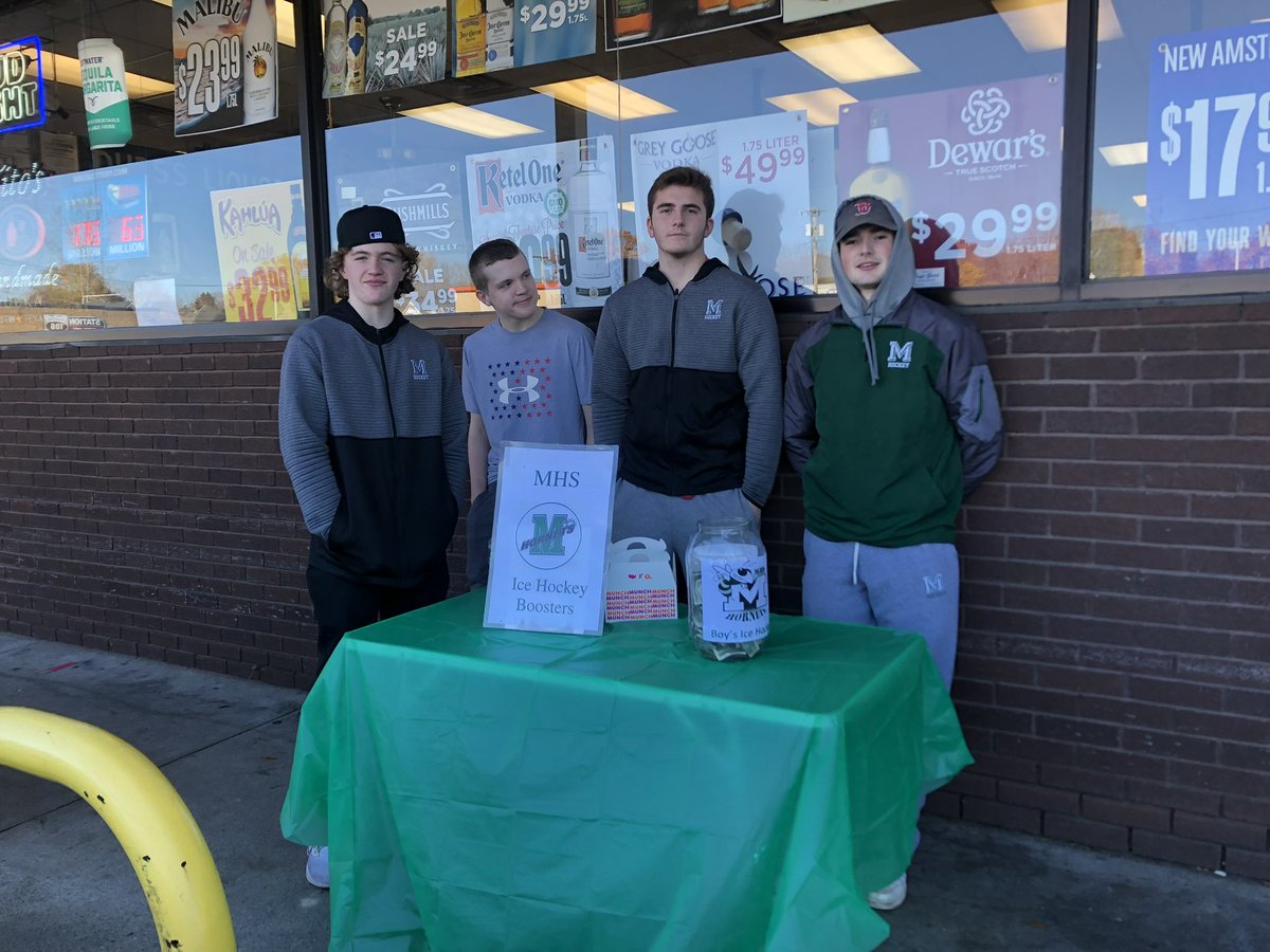 MHSHOCKEY3's tweet photo. Mansfield Boys Hockey! Saturday &amp; Sunday Canning! Come and support! Thank you @DubsLiquors @MHShornets @MansfieldWL @SCMansfield @SunChronSports https://t.co/K8M1CvUQJL