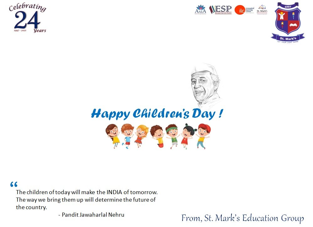 StMarksILC's tweet photo. Wishing your Child &amp; You, a Happy Children's Day ! 😊 #HappyChildrensDay #HappyChildrensDay2021 #ChildrensDay #ChildrensDay2021 https://t.co/9LocDoxTGH