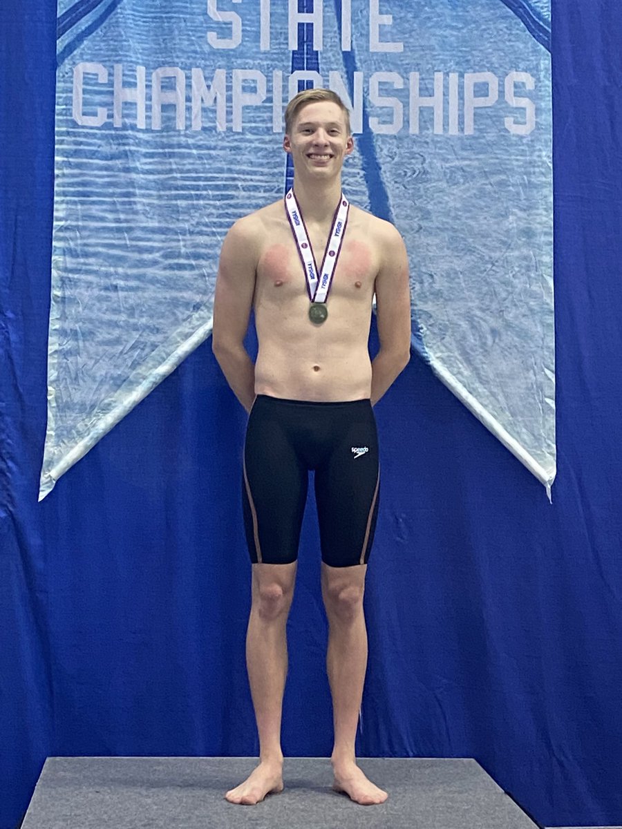 BSSswimanddive's tweet photo. State Champion!!! @CarterJMcIntosh https://t.co/un1LtGnISK