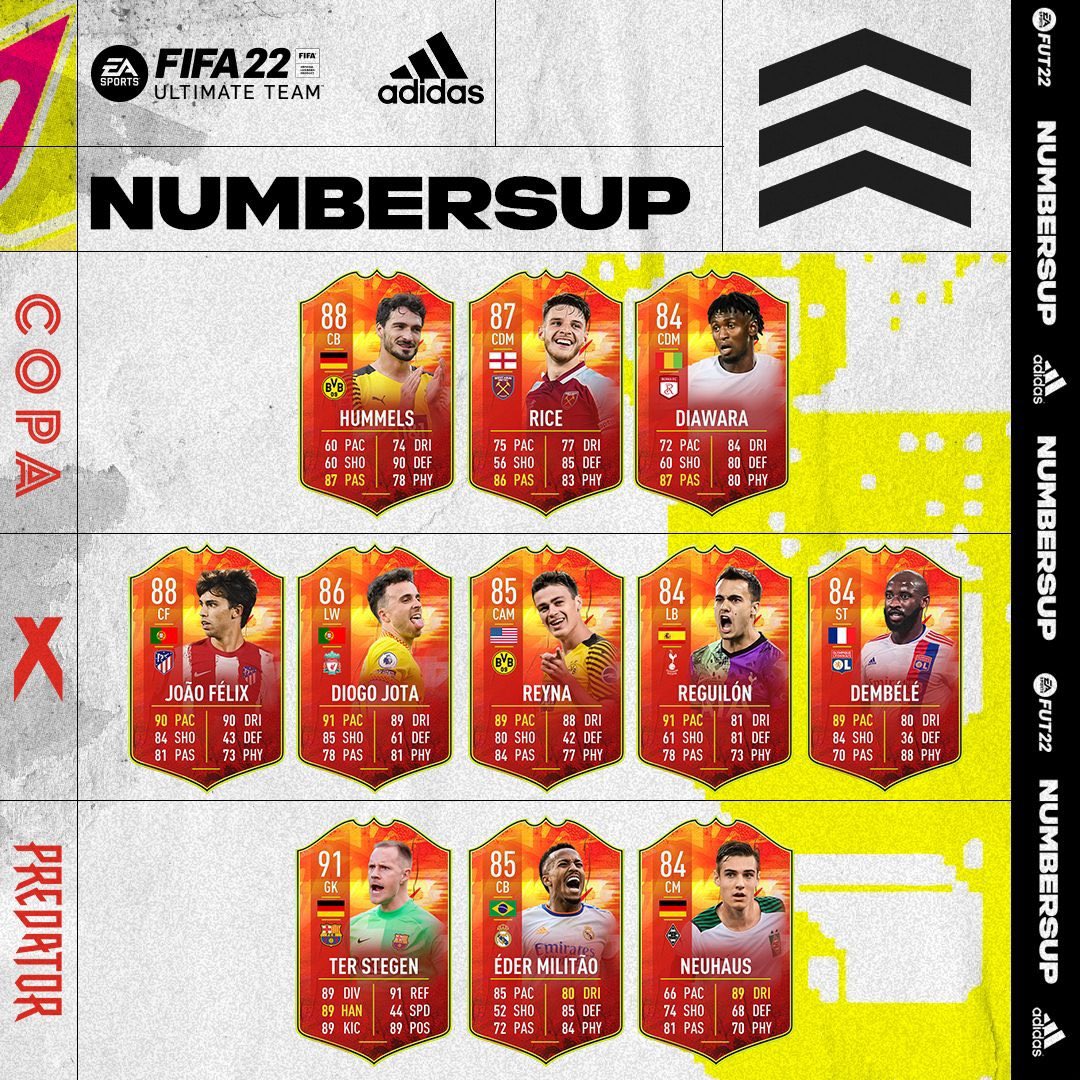 jsfutcoins's tweet photo. 🔥⚽️ ¡NUEVO EVENTO NUMBERSUP!

1 mejora: Fines de diciembre 
2 mejora: Abril (99 en stats).

Hay algunos jugadores interesantes que sin duda harán la diferencia en FUTChampions. Si queres comprarte alguno y no tenes monedas no dudes en hacer tu pedido💰🤑. https://t.co/Ajt8fLgak3