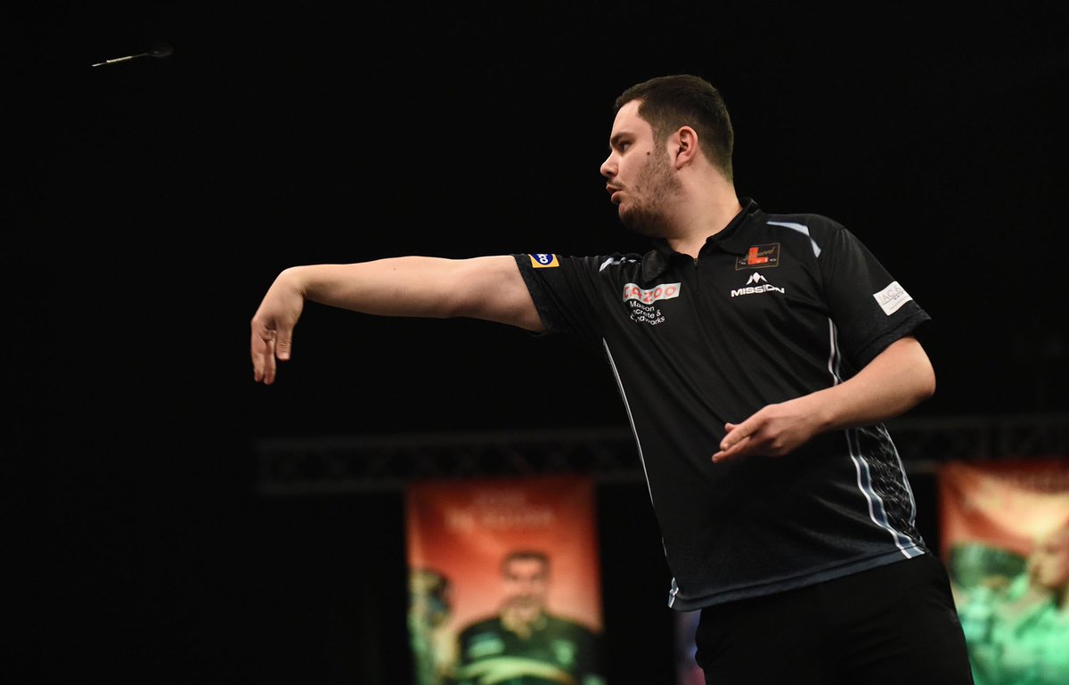 JoeDavisDarts's tweet photo. Thanks for everyone’s messages. I could feel it after a few legs, nothing major, just aches and played through as best I could. Great experience, onto tomorrow. @MissionDarts @TclManagement #CazooGrandSlam 

📸 Chris Dean/@OfficialPDC https://t.co/iWO16Xx3WO