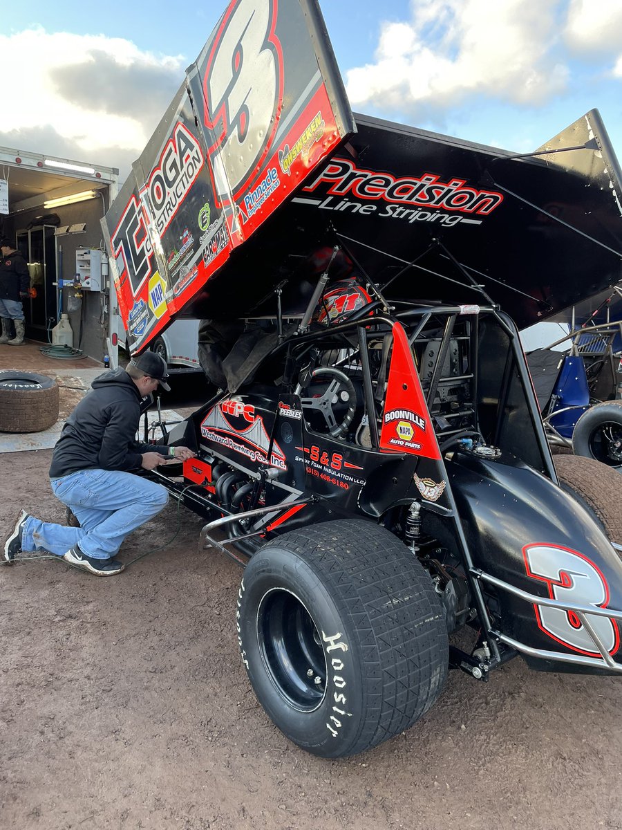 Thank you to all my sponsors and a special thanks to Ryan smith and Todd Lieto for making this 410 opportunity a possibility!! Let’s go get it. Heat race coming up soon.