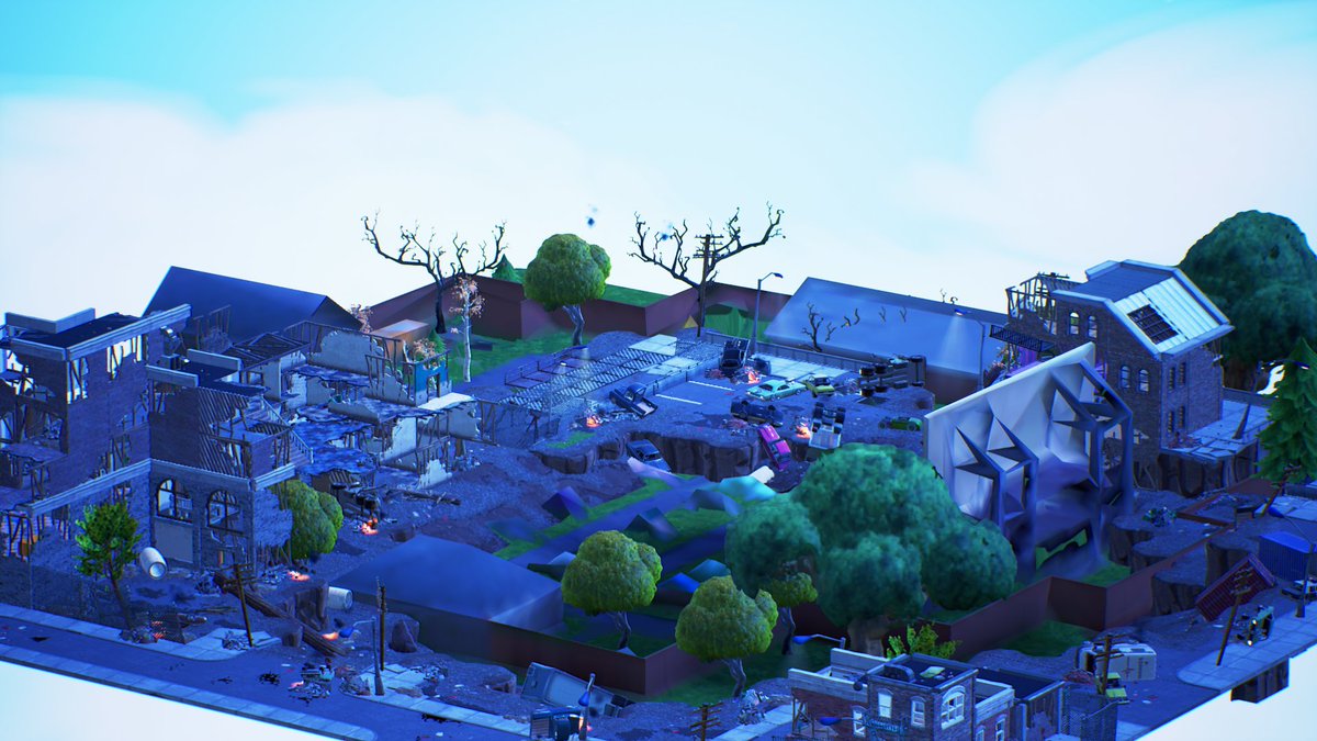 InsideHomebase's tweet image. About 3 years ago when the Blockbuster Questline 1st released, the Crater would appear to have Risky Reels overlaid on top of it on the Minimap.

This is because the movie screen&apos;s LOD was, for some reason, the entirety of Risky Reels.