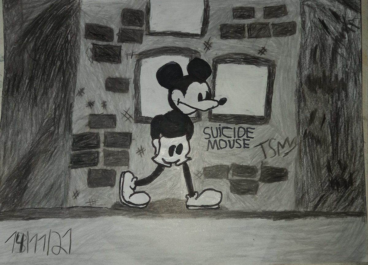 TimvictorS's tweet photo. SUICIDE MOUSE DRAWING 
#ART #art #painting #drawings #draw #drawing #creepy #creepypasta #mickeymouse https://t.co/sOobIs2DwV