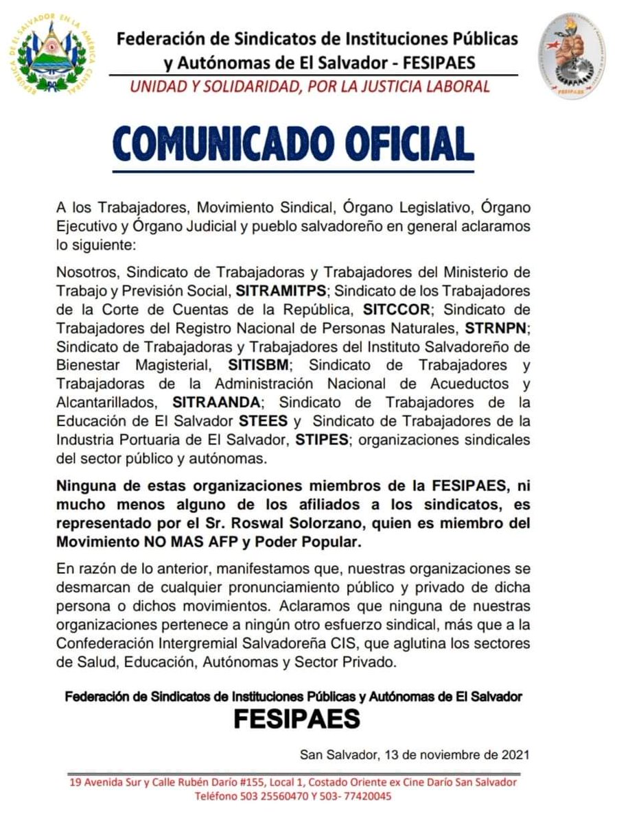 SITCCOR's tweet photo. Agradecemos a la @FesipaesO por su respaldo y apoyo incondicional para nuestra organización sindical.

La #FESIPAES digno representante y junto con la @ConfederacionI1 con quienes trabajamos de la mano, gracias por la aclaración, no más burlas para los trabajadores organizados. https://t.co/n4KQGA908m