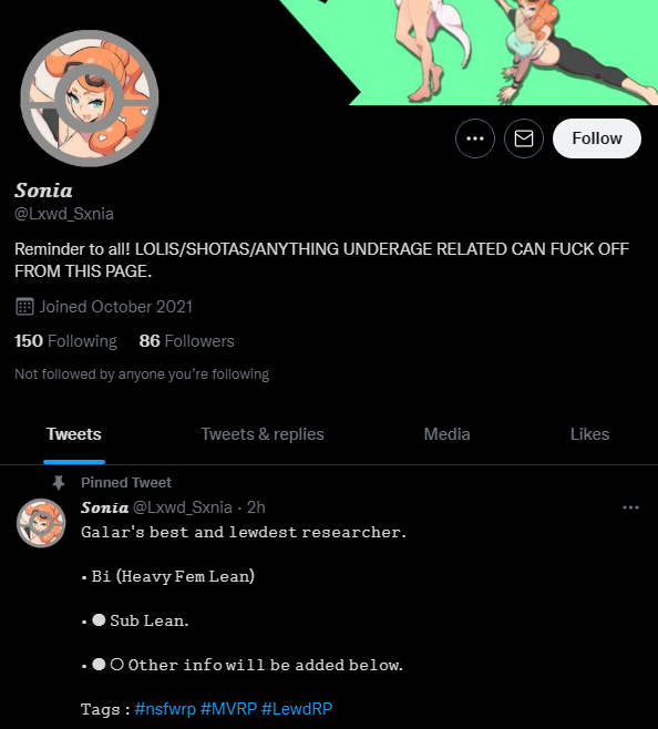 AntiLewdRPNun's tweet photo. Here are some more underage accounts that are going into Sinner jail.

These accounts promote pedophilia in the worst way possible and it is best to point out how this is never acceptable. https://t.co/YsXngRtmpe