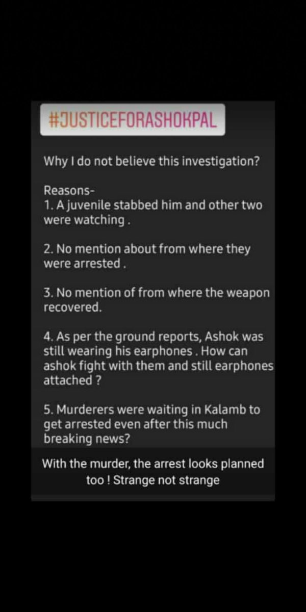 SrushtiChavan11's tweet photo. #JusticeForAshokPal
An innocent 24 yr old medico was stabbed to death at gmc yavatmal campus ....and the administration and police still isn't taking this seriously ... This arrest also looks planned ... like was the murder
@CMOMaharashtra
@ndtv @aajtak 
@PMOIndia @yavatmalpolice https://t.co/BxBb1oV2Ww