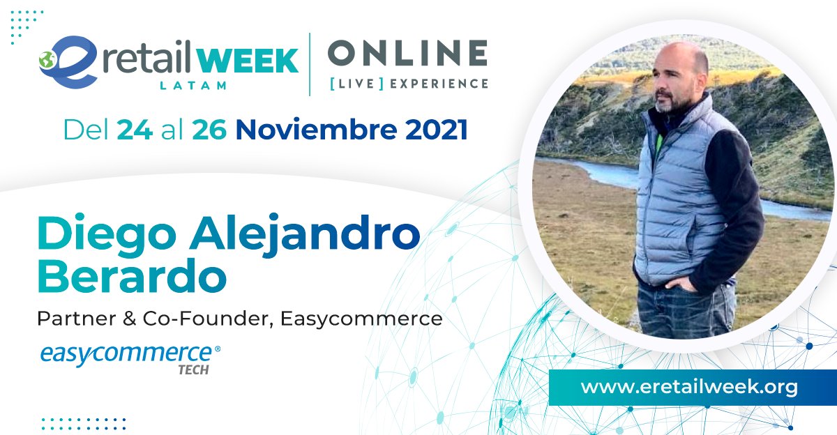 eCommerceDay's tweet photo. 💻 [eTech Experience] 📻📺 5 consejos prácticos para el uso de nuevas tecnologías en Electro &amp; Consumer goods. 📲 ¡RESERVA TU LUGAR! https://t.co/ozvgPAlNOs

👉 Diego Berardo, Partner &amp; Co-Founder, #easycommerce

#YoMeProfesionalizoEnCasa #eRetailWeek https://t.co/69pkqhHnYI