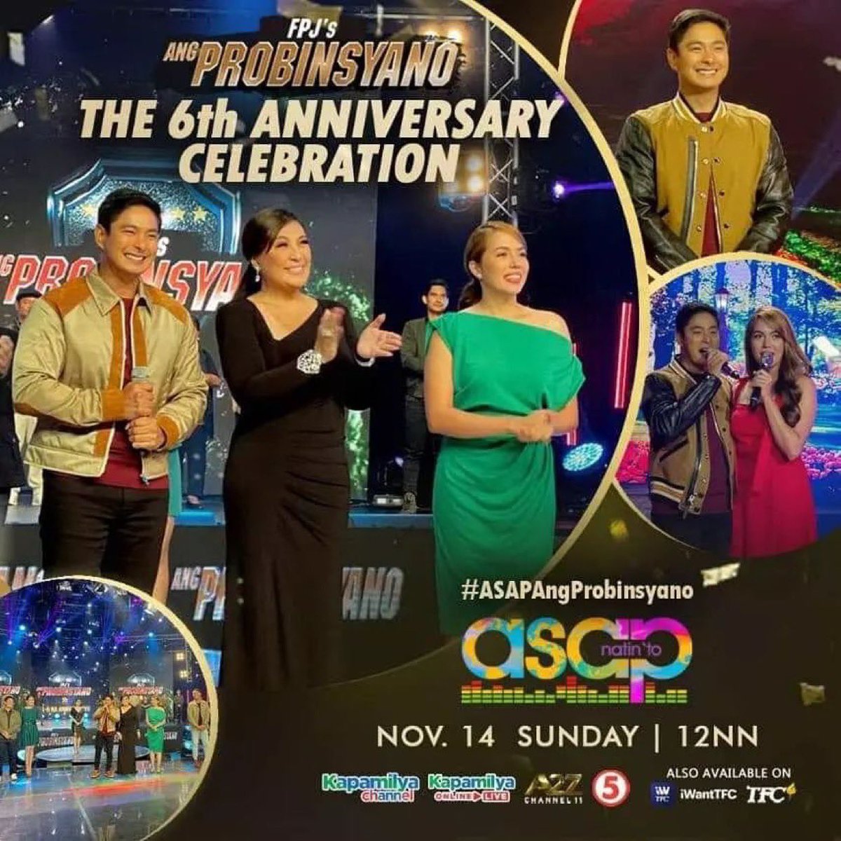 sharon_cuneta12's tweet photo. Repost from @gens_denisee
•
#Repost @kapamilya online world

Dahil 6 na taon na ang FPJ's ANG PROBINSYANO, it’s time to celebrate mga Ka Probinsyano! 🎉

Get ready sa star-studded party this Sunday kasama si Coco Martin, Julia Montes, Megastar Sharon Cuneta, at buong family ng https://t.co/MwJXvWLqQY