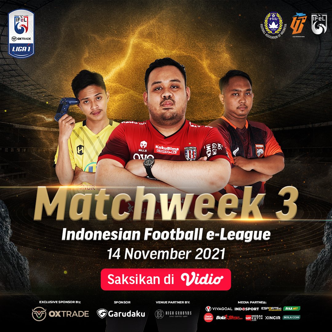 vidio's tweet photo. Hari kedua dari Matchweek 3 akan tayang mulai dari jam 11 siang! Kosongkan waktu kalian biar gak ketinggalan buat nonton keseruan #IFELID. Ayo ikutan #VidioGamez karena ada beragam hadiah yang menanti kalian 😍
👉 https://t.co/MCgoDetGxh
#SemuaAdaDiVidio #VidioSports #eSports https://t.co/cpt0LrEDZI