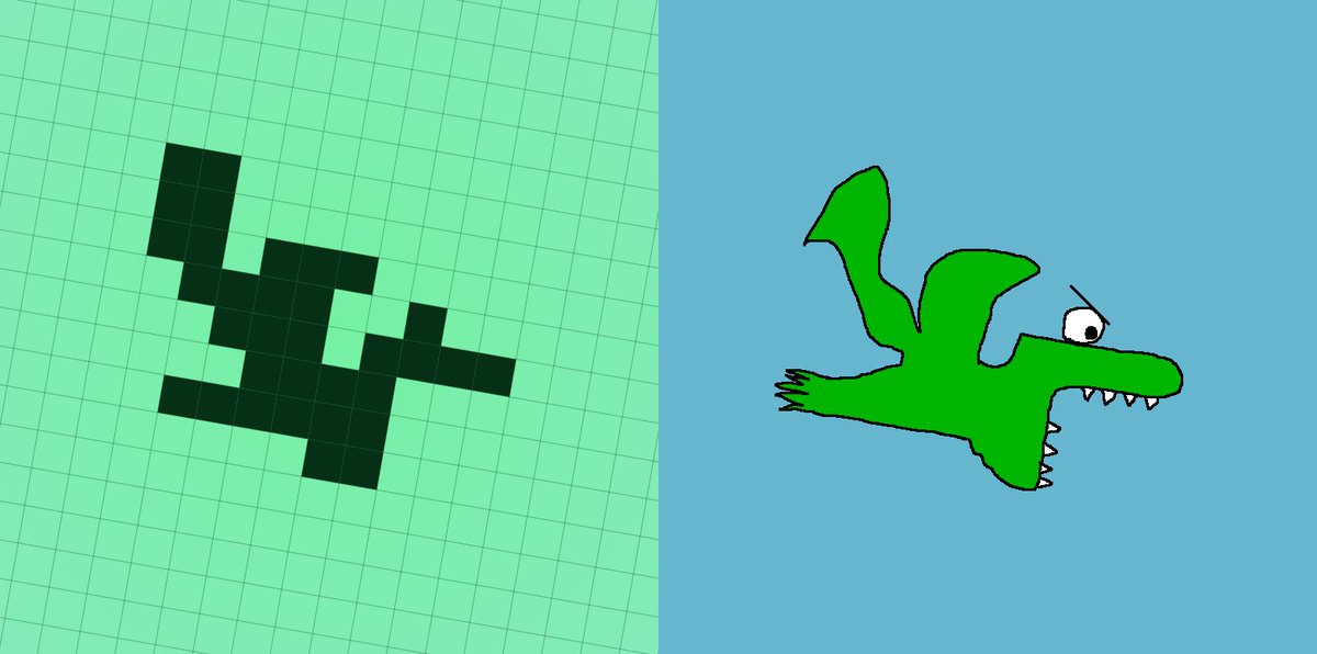 Wakobash's tweet photo. Example for https://t.co/uu0TyL5exT:
I interpreted the shape as flying lizard (a.k.a dragon @Mehdi_BAZ) https://t.co/B4piPGf5U2