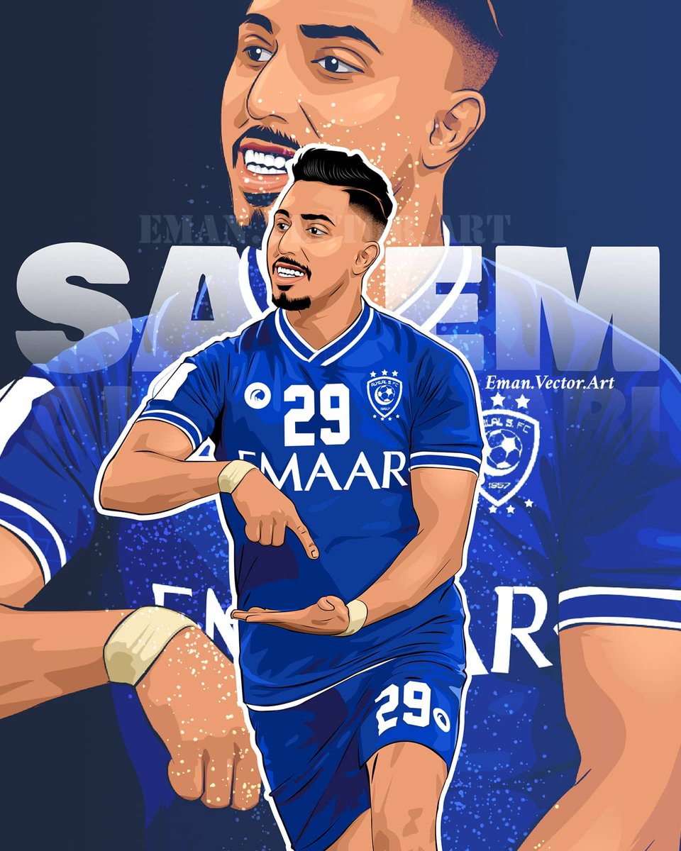 EmanVector's tweet photo. #سالم_الدوسري #الهلال https://t.co/ThenEO1N9o