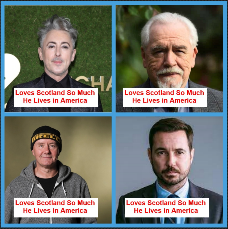 So what do these 4 'celebrities' who keep telling us every 5 minutes that Scotland should be independent, have in common?