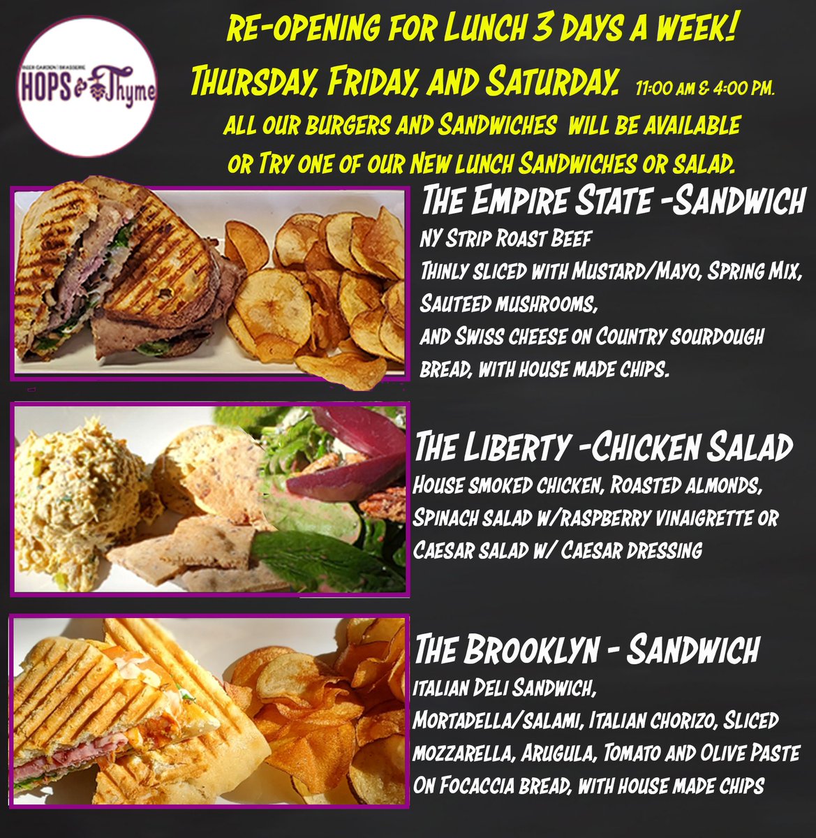 hops_thyme's tweet photo. Hops & Thyme will re-open for Lunch on Thursdays starting this week
#liveMusic #atx #lakeway #Restaurants #austinbarcrawl #do512 #whenwherewhataustin #stufftodoinaustin #austinfoodie #atxlife #atxfoodie #austin360 #austinliving #eatdrinkaustin #craftbeer #atx #beer #foodie #eats https://t.co/b0uqsIUQGs