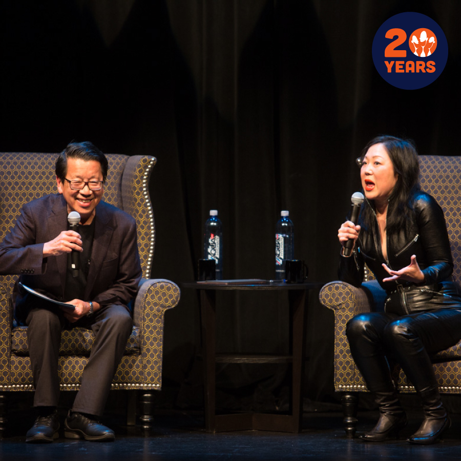 SFSketchfest's tweet photo. #SketchfestFlashback 2019, 18th fest: @margaretcho chats with Ben Fong-Torres at her tribute at Marines’ Memorial Theatre. Photo by @dan_dion.

SF Sketchfest returns to celebrate 20 years January 7-23, 2022! Lineup Announced Nov. 19 / On Sale Nov. 21! https://t.co/9LBHNS9rMQ