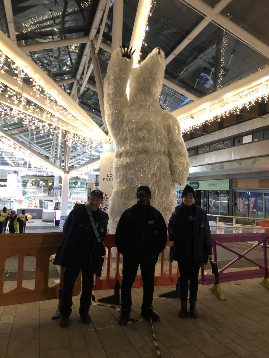 CovStreetPastor's tweet photo. Street pastors with the precinct polar bear https://t.co/JWKxkhN4yJ