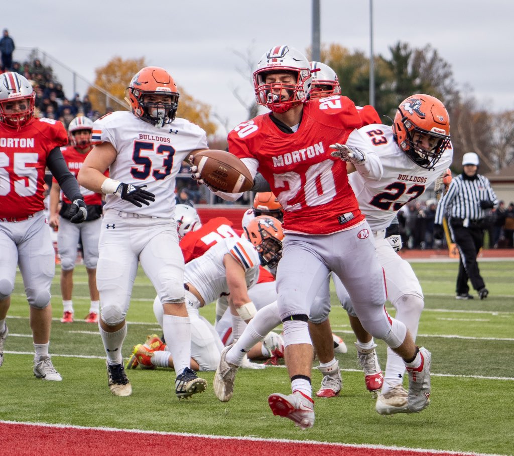 Here’s a rare photo of a goat running a football. <a href="/SethGlatz/">Seth Glatz</a> over 3,000 yards and 37 TDs on the season UNREAL!! Moving on!! <a href="/pottersfootball/">Morton Hogs Football</a> 🐐
