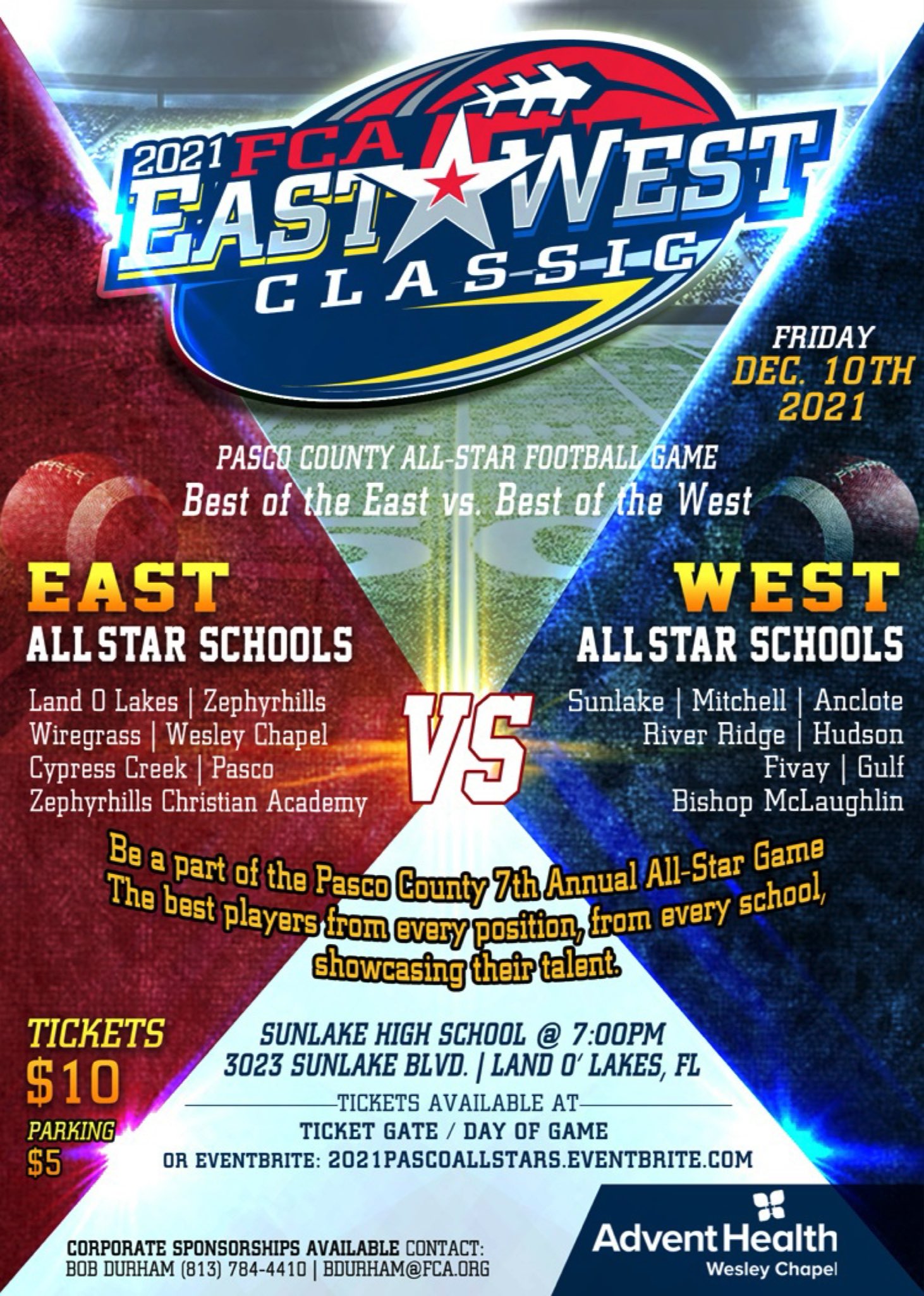 9th Annual FCA Pasco County All Star Football Game