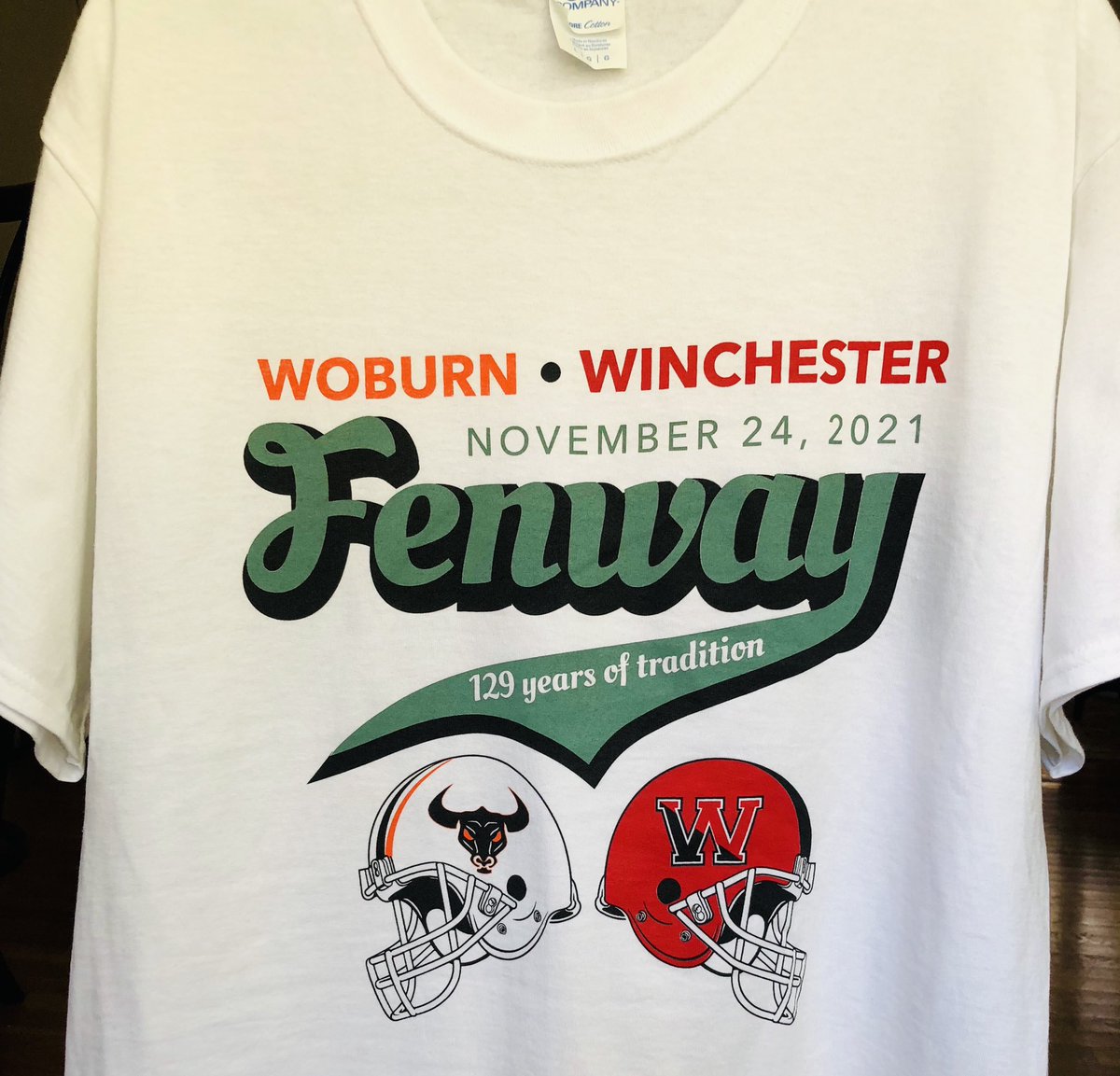 LisaTuz's tweet photo. Woburn v Winchester 🏈 t shirts available spirit week during lunch periods $15 (cash only) #GoTanners 🖤🧡🖤🧡@elanjian @tara_dabrieo Fenway game day tickets available here: https://t.co/K9iKqI6EUs https://t.co/N7RSi8F9XH