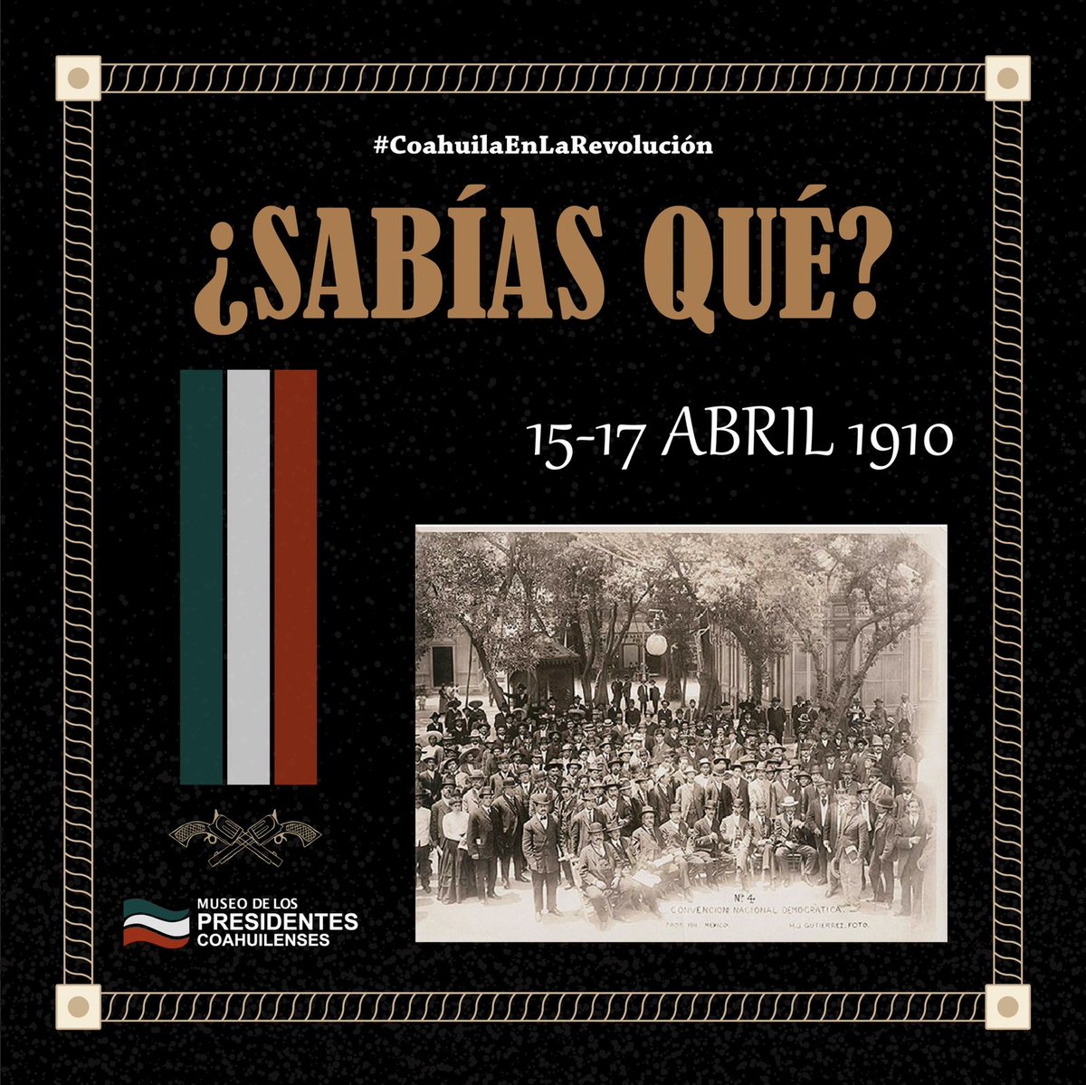¿Sabías que en abril de 1910 se llevó a cabo en México la Convención del Partido Antireeleccionista y se eligió a Francisco Madero, de #Parras, candidato a la Presidencia de la República?

Participaron en ella los Coahuilenses Cesáreo Castro, Federico González y Eulalio Gutiérrez