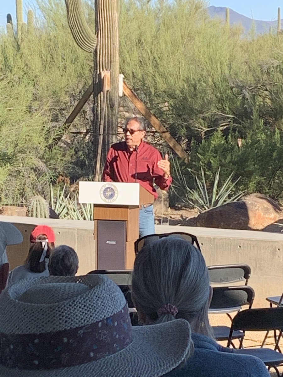 Mayor Ortega celebrating the opening of Pima Dynamite Trailhead and the dedication of the Art DeCabooter Amphitheater!