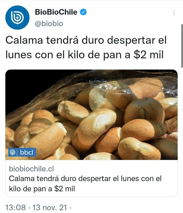 Ro_LiberalxKast's tweet photo. Voten por Boric o Provoste, tendrán el pan a 20 mil pesos como en VENEZUELA!Hace 20 años los venezolanos no creían cuando se lo advertían se creían avispados al igual q el chileno de hoy 🤦‍♂️ #Calama #Coquimbo #Rancagua 
#Temuco #Concepcion  #BoricAbusador
 #KastEsBuenaOnda 
👇👇👇 https://t.co/FRKpZh1J3r
