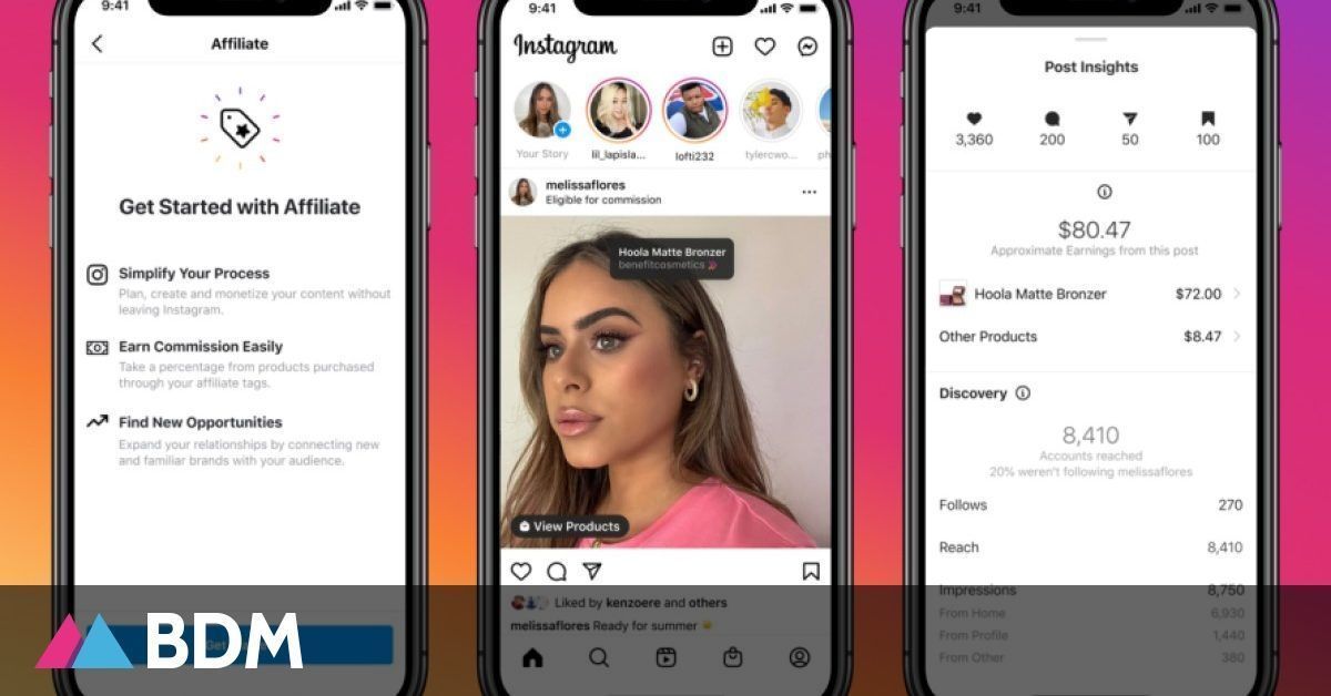 WebmarketingE's tweet photo. #Instagram lance un programme d’affiliation pour les créateurs https://t.co/AQht9L5nUO https://t.co/XvsDXClTIl