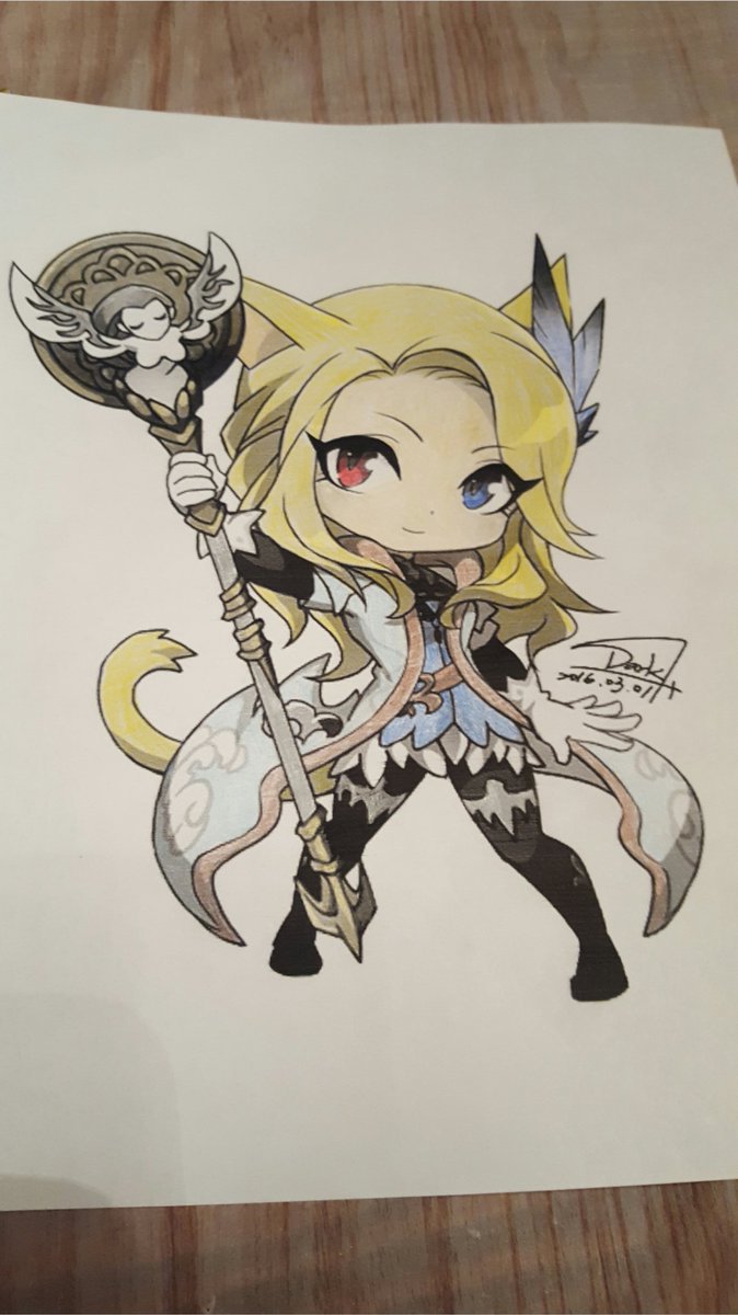 Slayus's tweet photo. When your kids want to color and you got @FF_XIV_EN on the brain xD Note: I did not draw this just colored it. #FFXIV #coloringtime https://t.co/9gSdbtpaBy