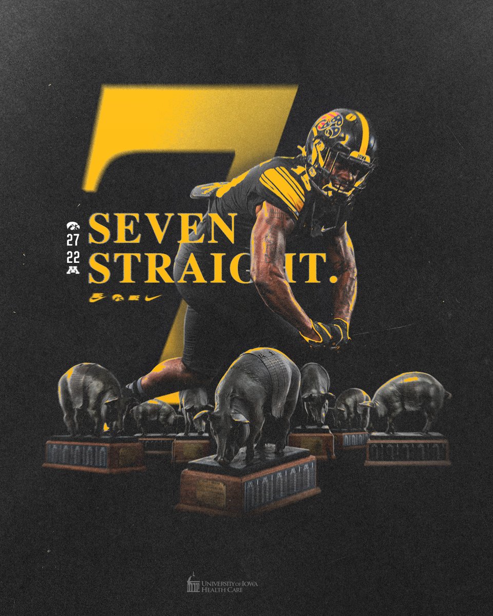 HawkeyeFootball's tweet photo. Seven straight? 
That floats our boat! 

#Hawkeyes https://t.co/0ng0pFNnAm