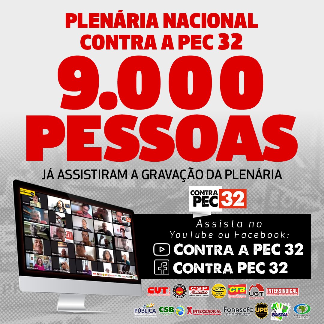 contraapec32's tweet photo. 🔊 Plenária Vitoriosa
👉🏾🖥️📱
Caso não tenha conseguido participar da Plenária, ou acompanhado pelas redes sociais da campanha contra a PEC 32, entra no Youtube da campanha (link a baixo), assista a tudo que rolou e fique por dentro desta luta.
https://t.co/qU4TpMoM2P https://t.co/TeWYXLRkI1