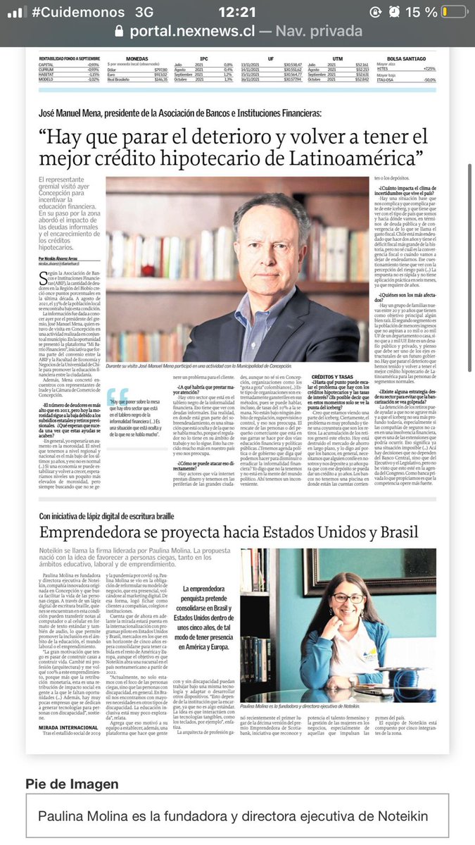 Noteikin's tweet image. Hoy en @elsurcl nuestra fundadora y directora @paulymolina 👏🏻👏🏻👏🏻