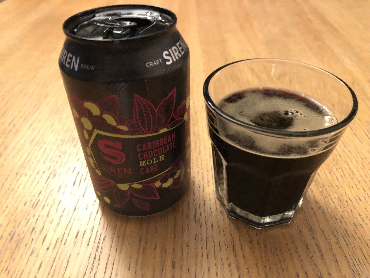 My third review in the <a href="/sirencraftbrew/">Siren Craft Brew</a> #sirenccc series. 
This one is the Caribbean Chocolate Mole Cake which I had this with some delicious food. If you ever have the chance to eat 24hr short rib flatbreads cooked by <a href="/moggy/">moggy</a> then you are lucky indeed. 😋
instagram.com/p/CWPEsfhIJfZ/…