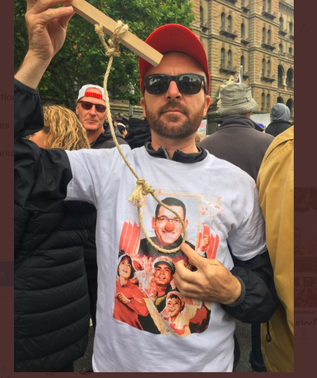marquelawyers's tweet photo. Whether or not this particular person thinks he's just being funny, this is the precursor to domestic terrorism (not necessarily by him); we can choose to take it seriously or not. America did not. https://t.co/qXfhNkYH2l