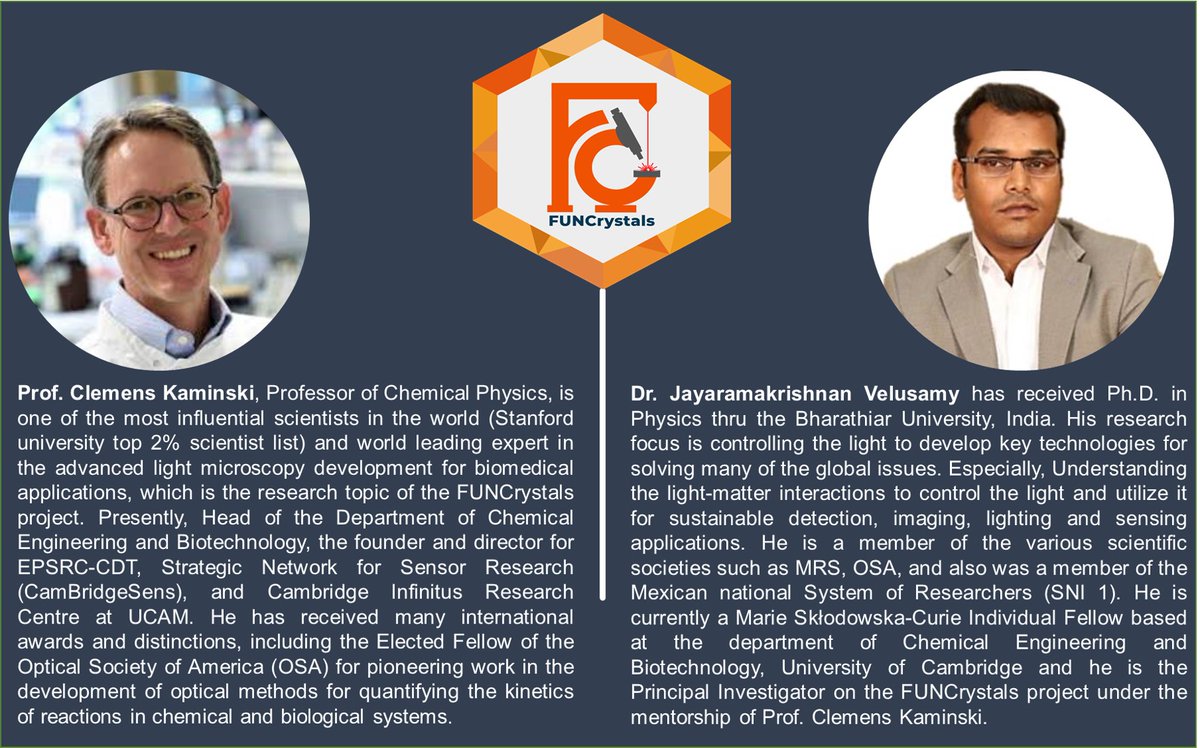 MSCAFUNCrystals's tweet photo. Really excited to introduce the team members of the FUNCrystals project. @EU_H2020, @group_laser @jayaramfromtn #MSCAIF, #ProjectPI https://t.co/HQuEuzO83y