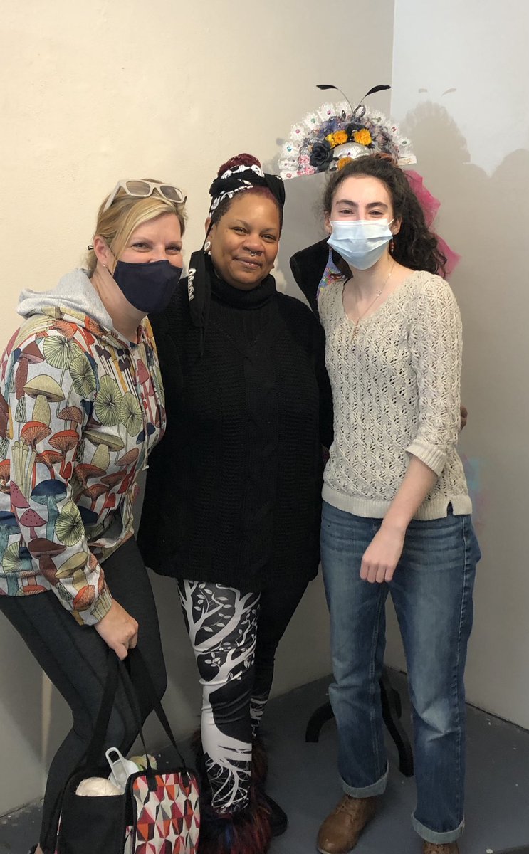 Enjoyed crocheting at ArtSpace with <a href="/mchsmustangs/">Middle Creek HS</a> Crochet Club president, Emily Elmer, her mom &amp; artist, Linette Knight, this morning. Great way to start the Saturday.